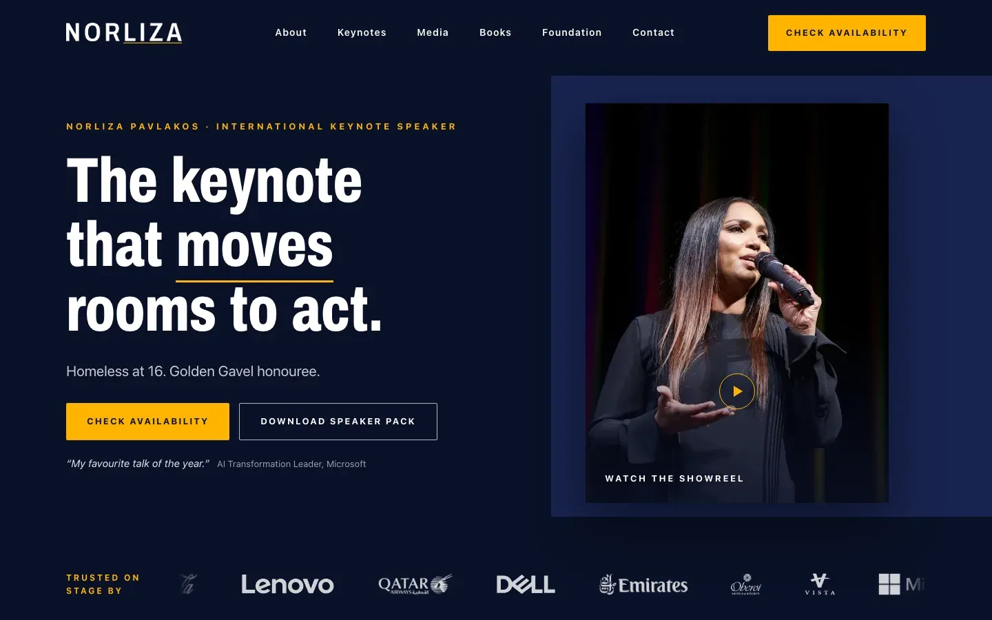 Liza Pavlakos website, first screen