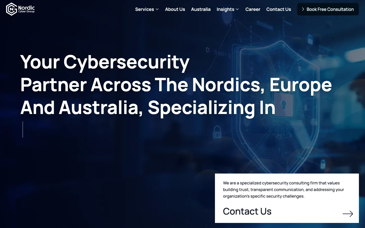 NCG website, first screen