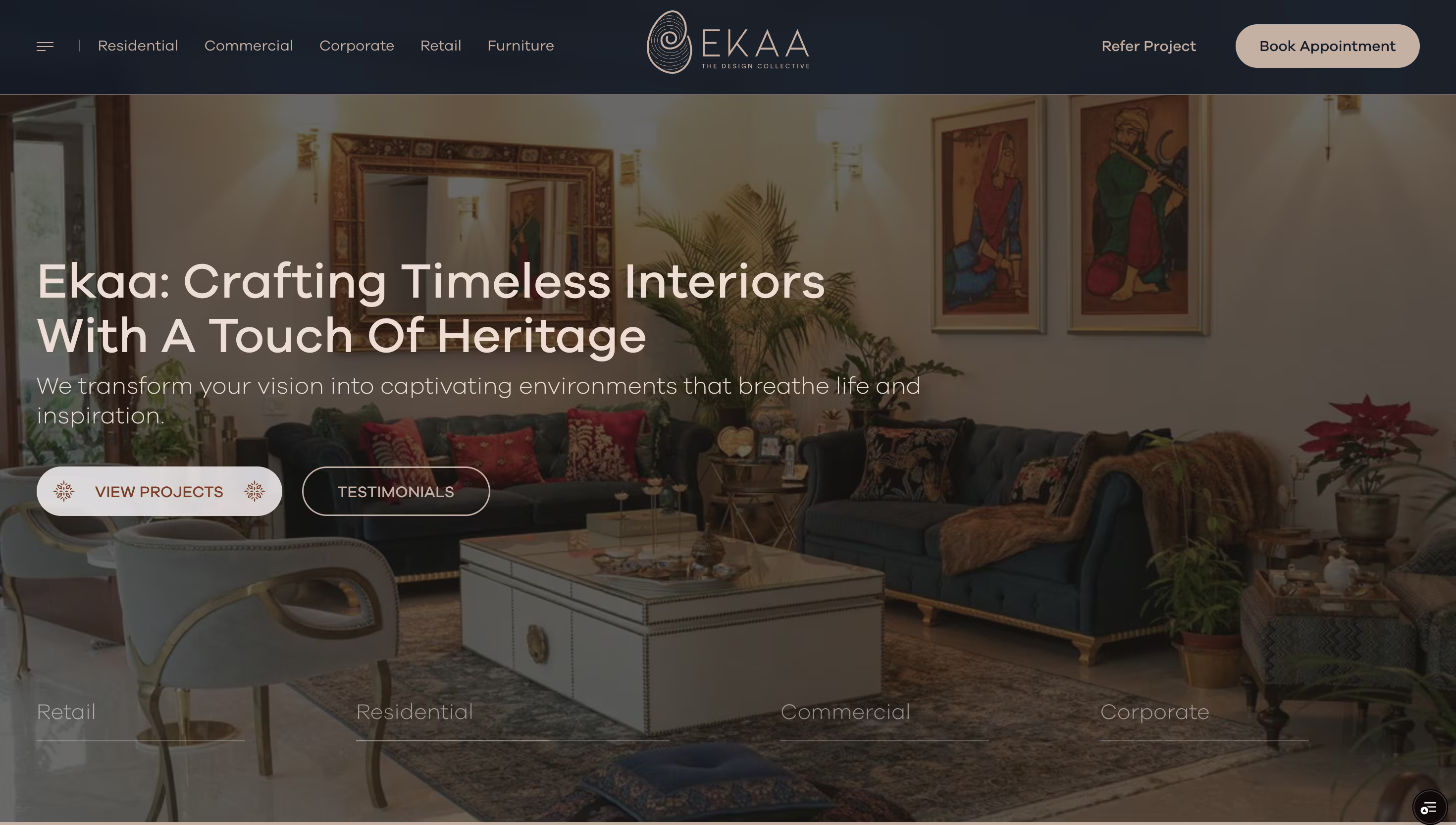 Ekaa website screenshot