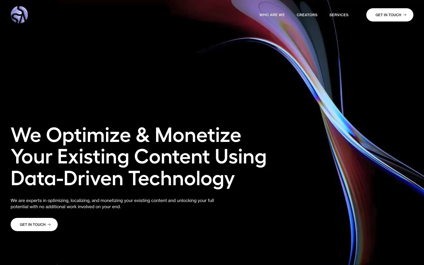 Sunnystate Agency website, first screen